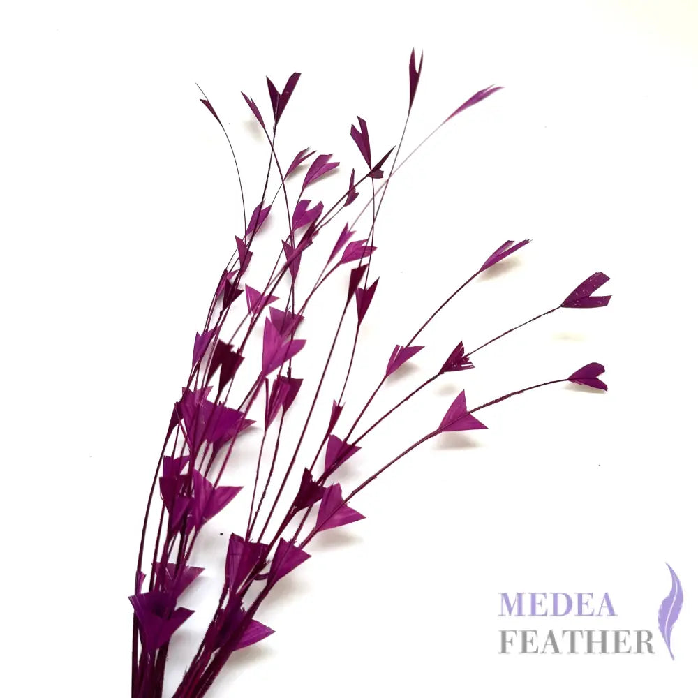 25cm Trimmed Inverted Triangle Tips Coque Feather-Pack of 10 SFROOSTER06 - #60 dark purple