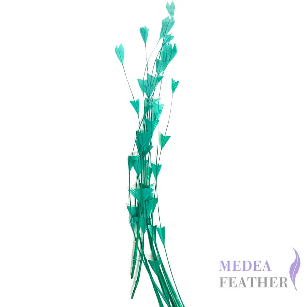 25cm Trimmed Inverted Triangle Tips Coque Feather-Pack of 10 SFROOSTER06 - Green