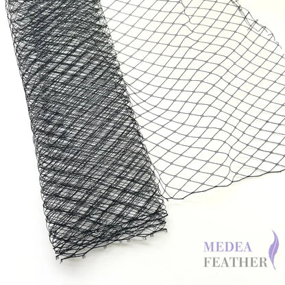 25cm Wide Bridal Veiling - 1m - Black