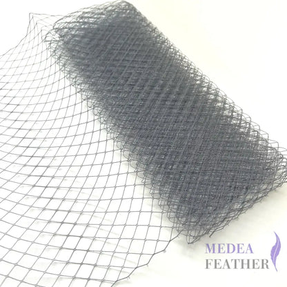 25cm Wide Bridal Veiling - 1m - Gray