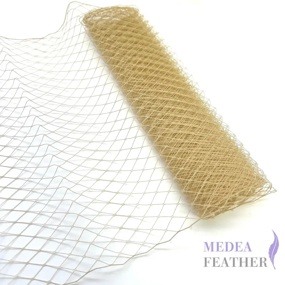 25cm Wide Bridal Veiling - 1m - khaki
