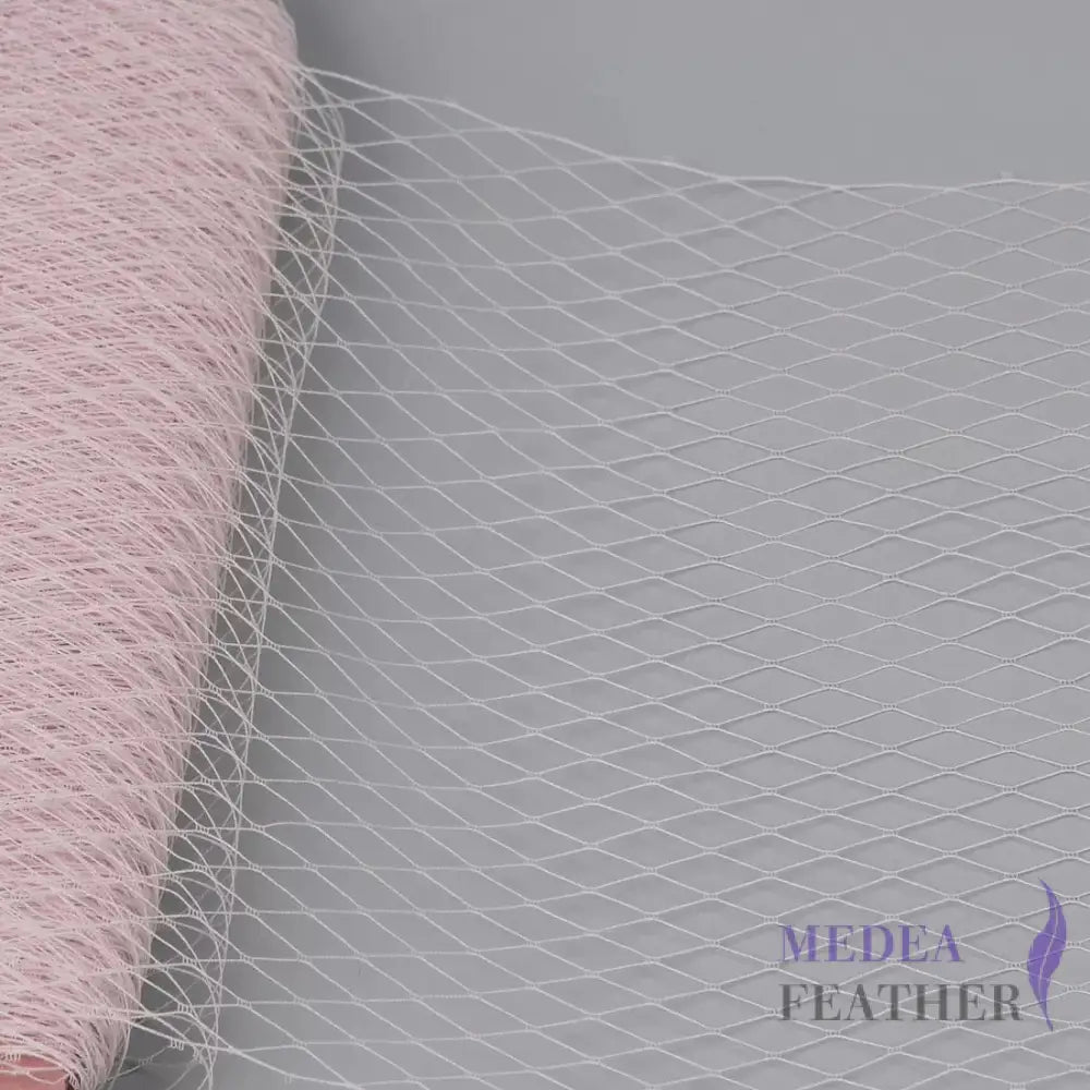 25cm Wide Bridal Veiling - 1m - Light Pink