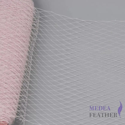 25cm Wide Bridal Veiling - 1m - Light Pink