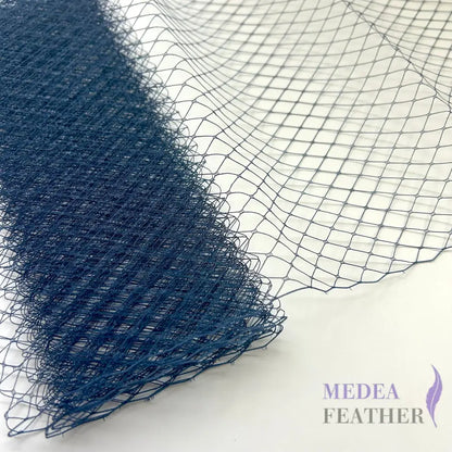 25cm Wide Bridal Veiling - 1m - Navy