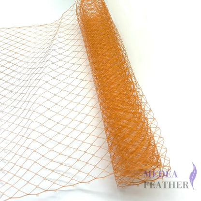 25cm Wide Bridal Veiling - 1m - Orange