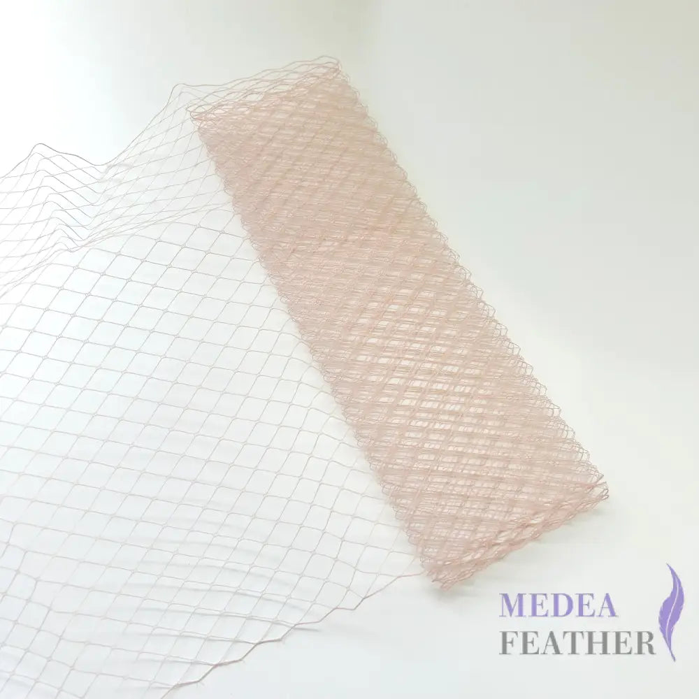 25cm Wide Bridal Veiling - 1m - peach