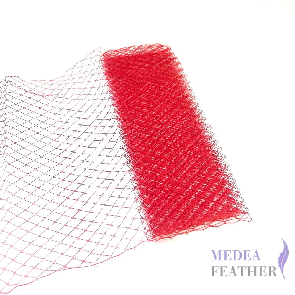25cm Wide Bridal Veiling - 1m - Red