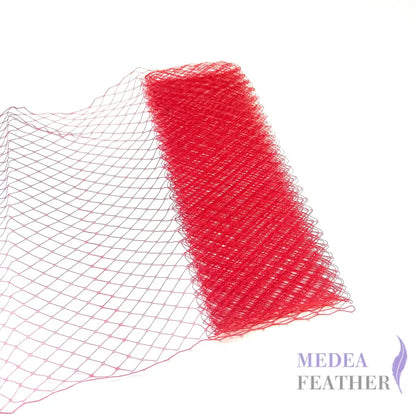 25cm Wide Bridal Veiling - 1m - Red