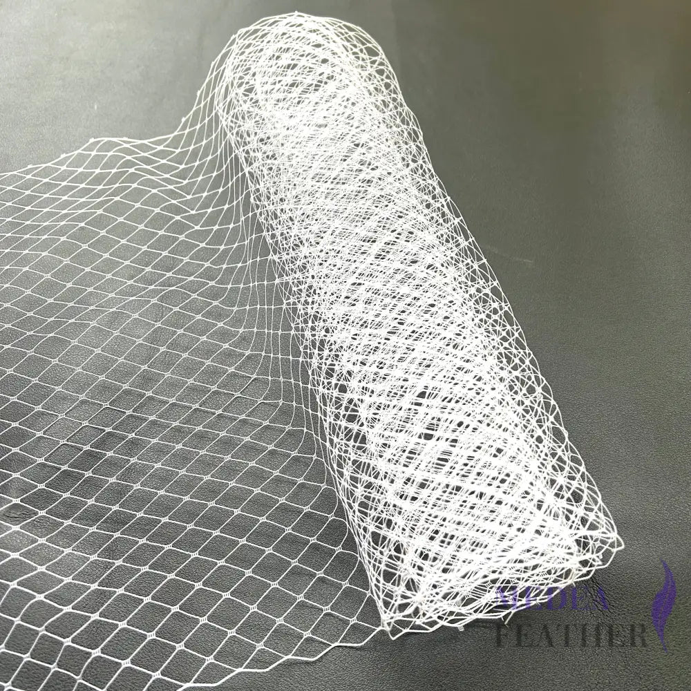 25cm Wide Bridal Veiling - 1m - White