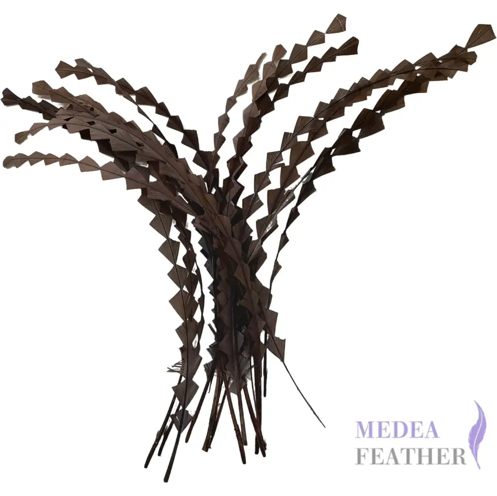 25cm Zigzag Diamond Coque Feather-Pack of 10 SFROOSTER02 - #15 fungi