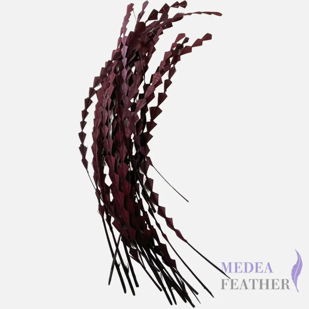 25cm Zigzag Diamond Coque Feather-Pack of 10 SFROOSTER02 - #33 purple potion