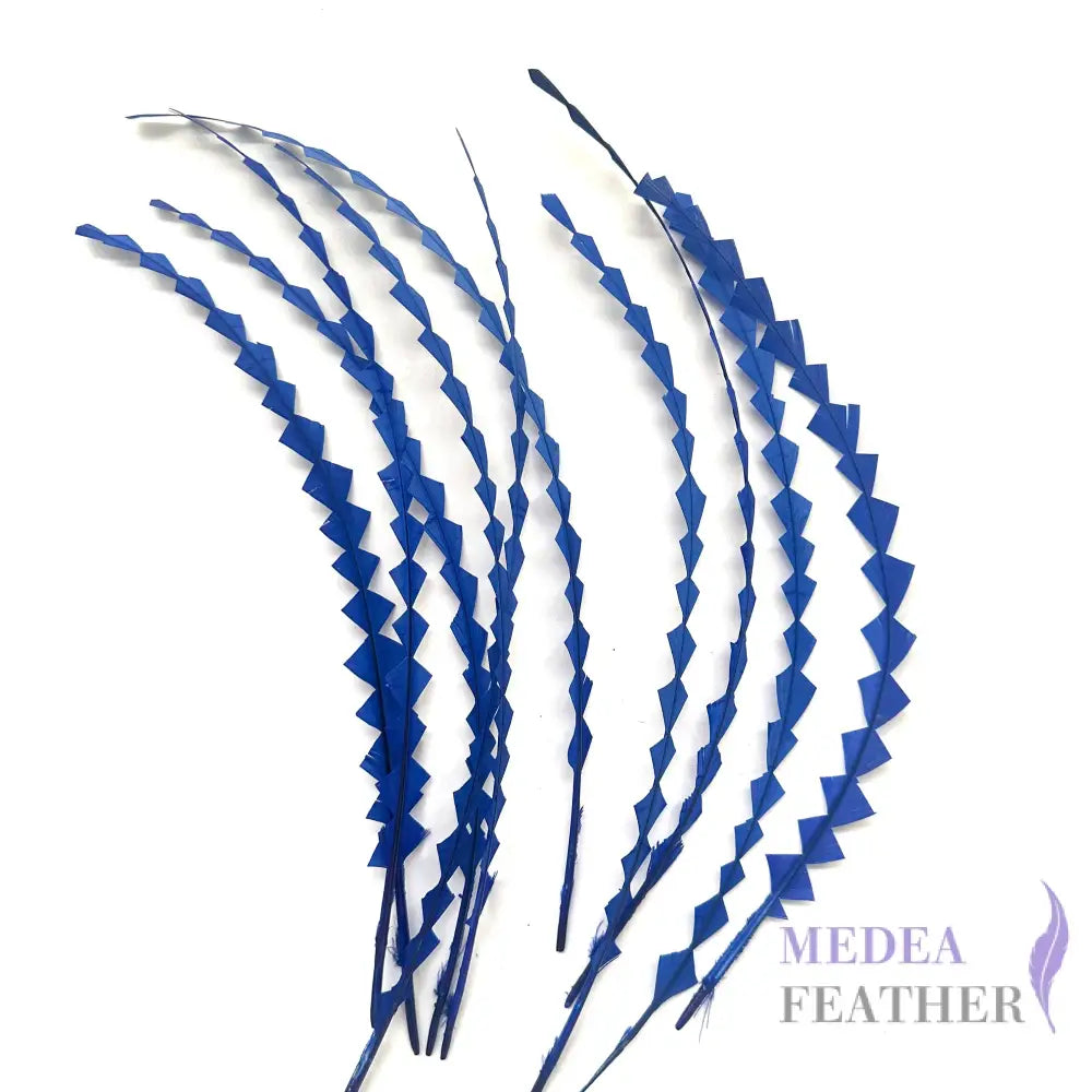 25cm Zigzag Diamond Coque Feather-Pack of 10 SF010 #85 magnetic blue