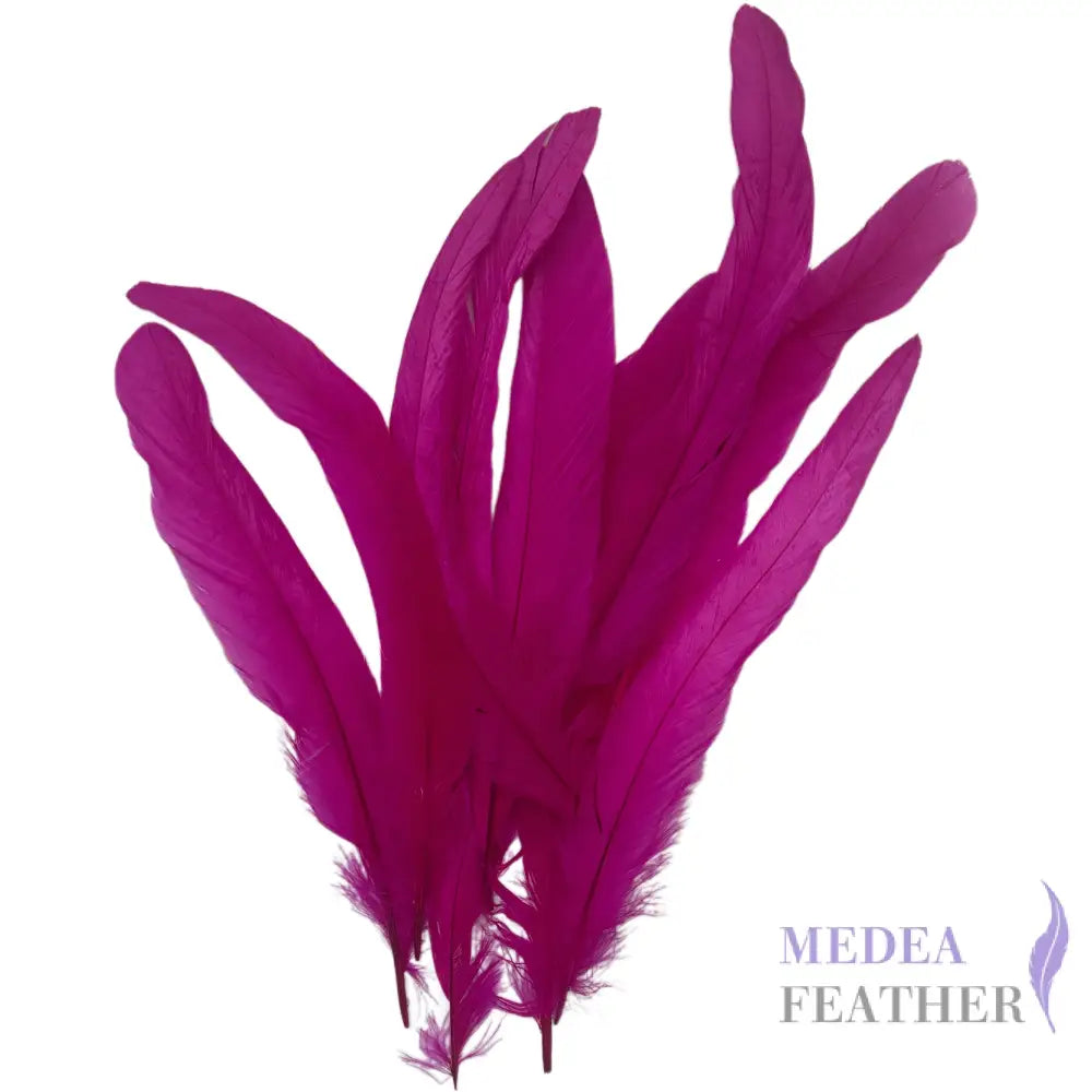 25cm Zigzag Diamond Coque Feather-Pack of 10 SF006C #20 barbie pink