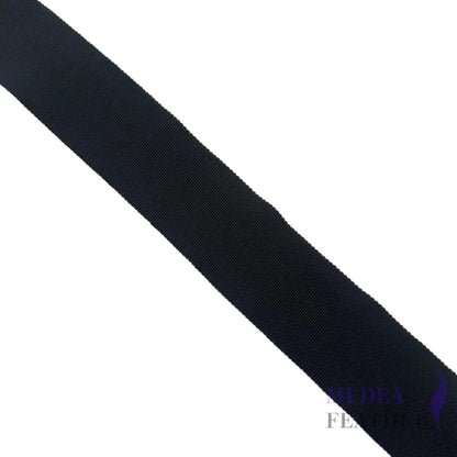 25mm Rayon Petersham Ribbon 1 meter / Black