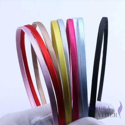 26 colours 5mm Satin Covered Metal Headband