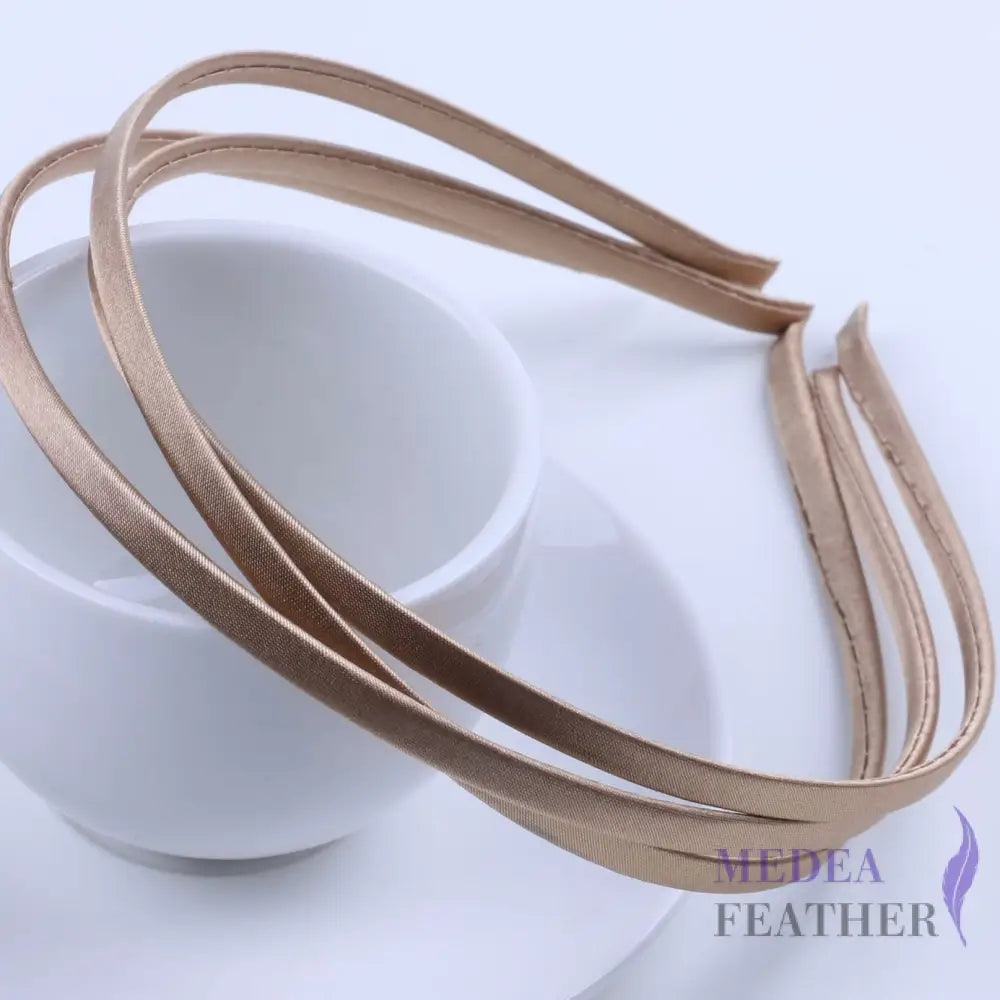 26 colours 5mm Satin Covered Metal Headband Blonde / 1 Piece