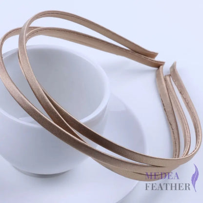 26 colours 5mm Satin Covered Metal Headband Blonde / 1 Piece