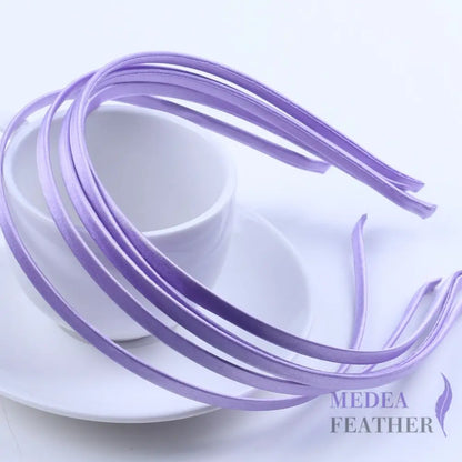 26 colours 5mm Satin Covered Metal Headband Lilac / 1 Piece