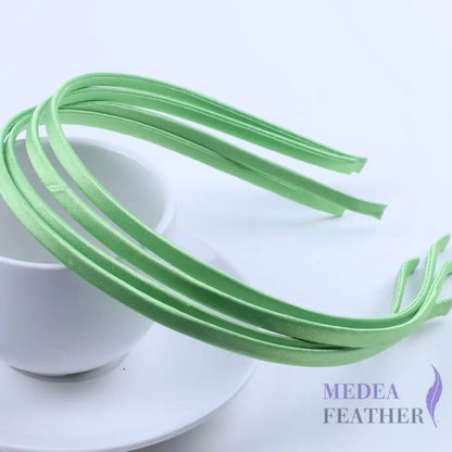 26 colours 5mm Satin Covered Metal Headband Mint / 1 Piece