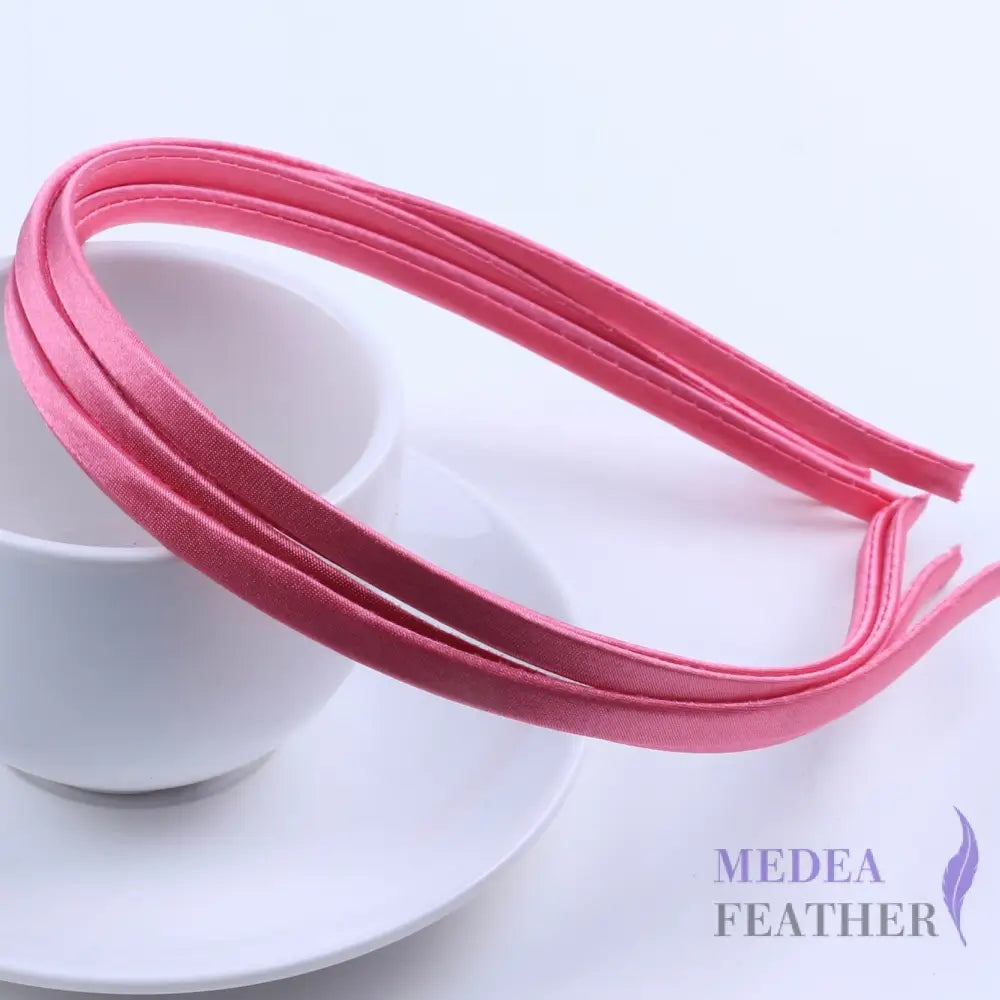 26 colours 5mm Satin Covered Metal Headband Watermelon / 1 Piece