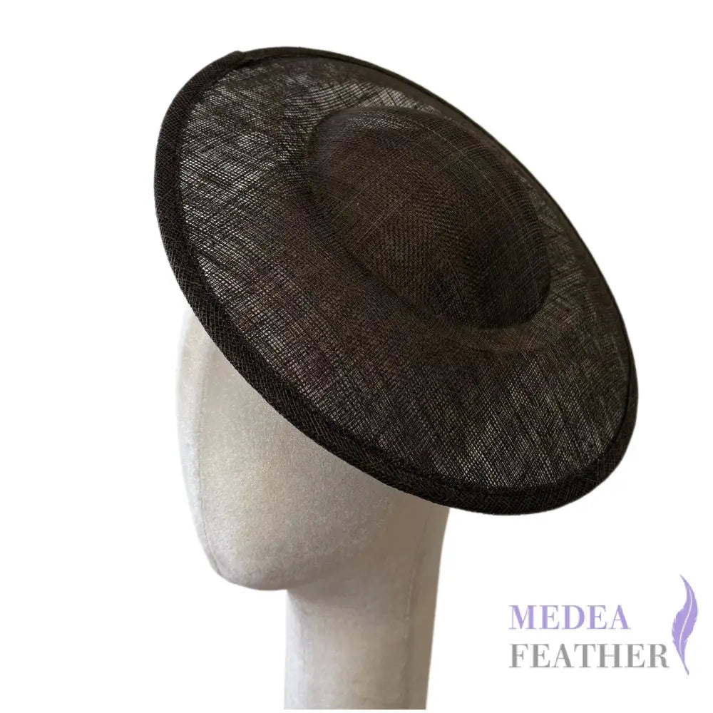 26cm Sinamay Bell Shaped Hat Base HQ453 - Black Coffee