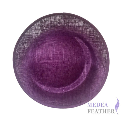 27cm Up brim Indented Sinamay Hat Fascinator Base - #067 purple