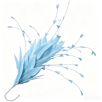 Goose and Long Trimmed Coque Feather Mount FM514