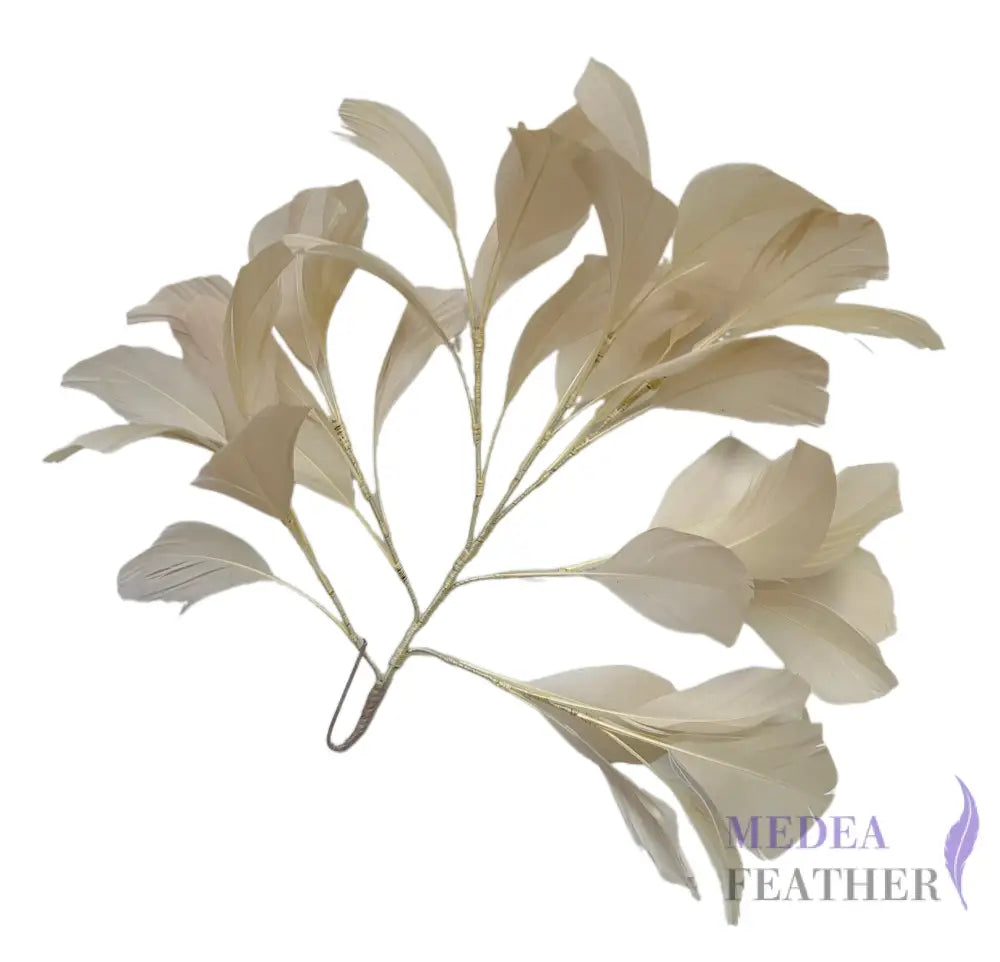 30cm Goose Feather Tree Mount DS240901 #04 cream