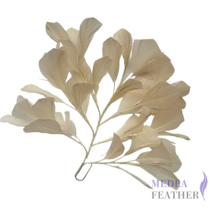 30cm Goose Feather Tree Mount for Millinery Hat Making - DS240901 - #04 cream