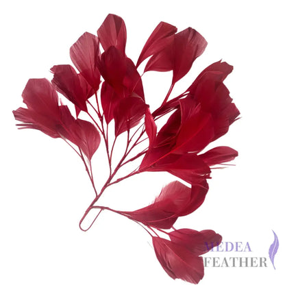 30cm Goose Feather Tree Mount for Millinery Hat Making - DS240901 - #37 burgundy