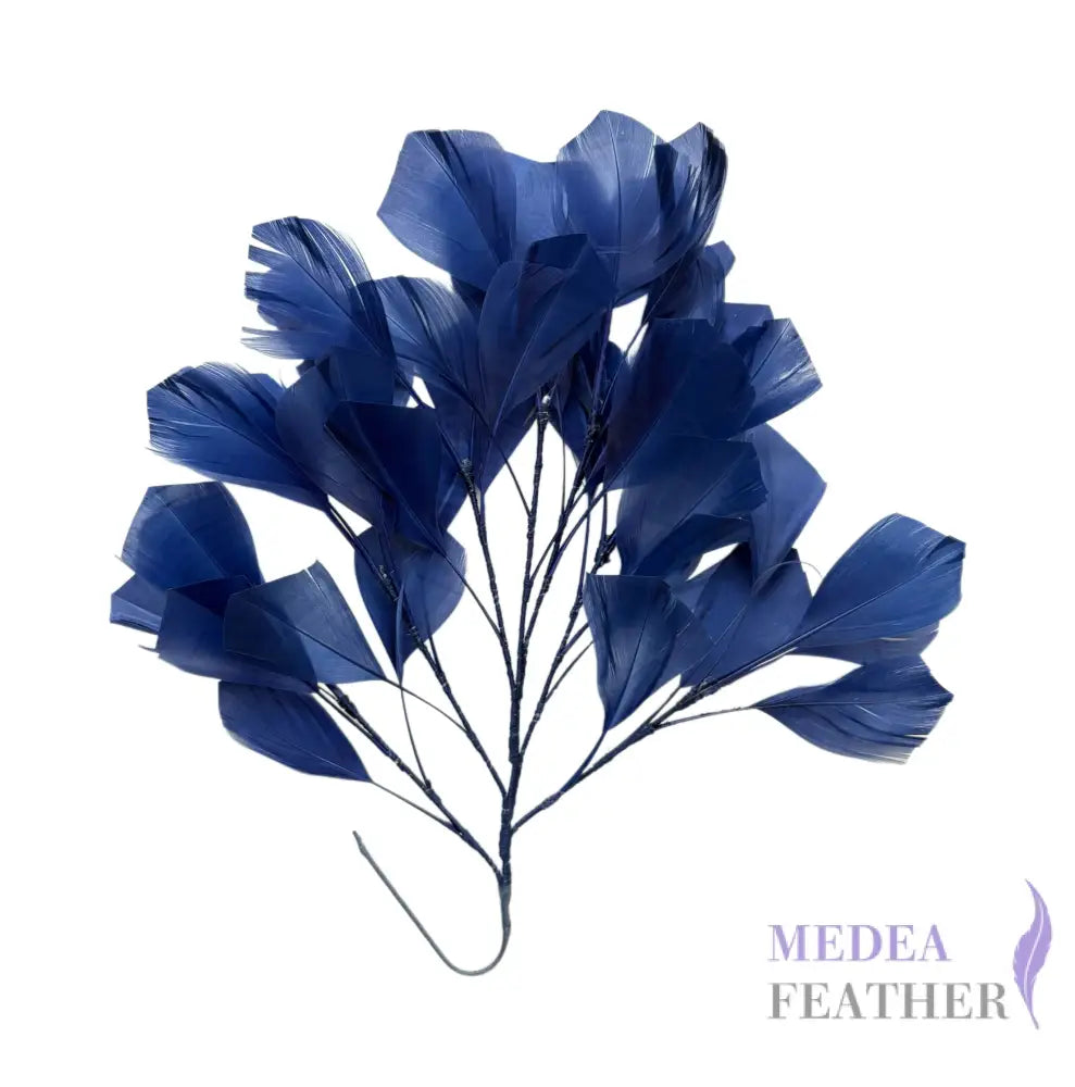 30cm Goose Feather Tree Mount for Millinery Hat Making - DS240901 - #limited-light navy