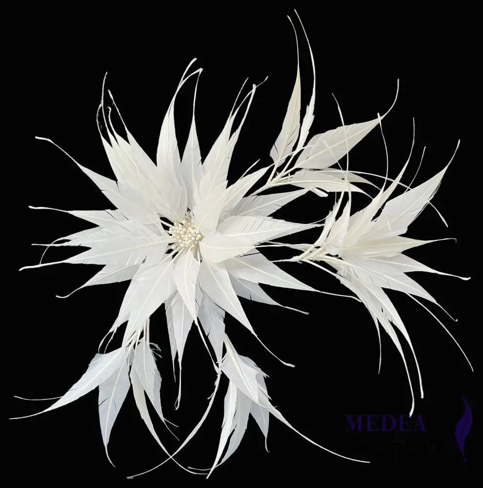 30cm Large Size Arrow Shape Feather Flower Set DS250703 - #02white