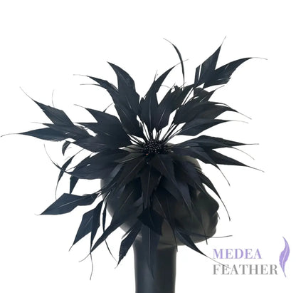 30cm Large Size Arrow Shape Feather Flower Set DS250703 #03 black