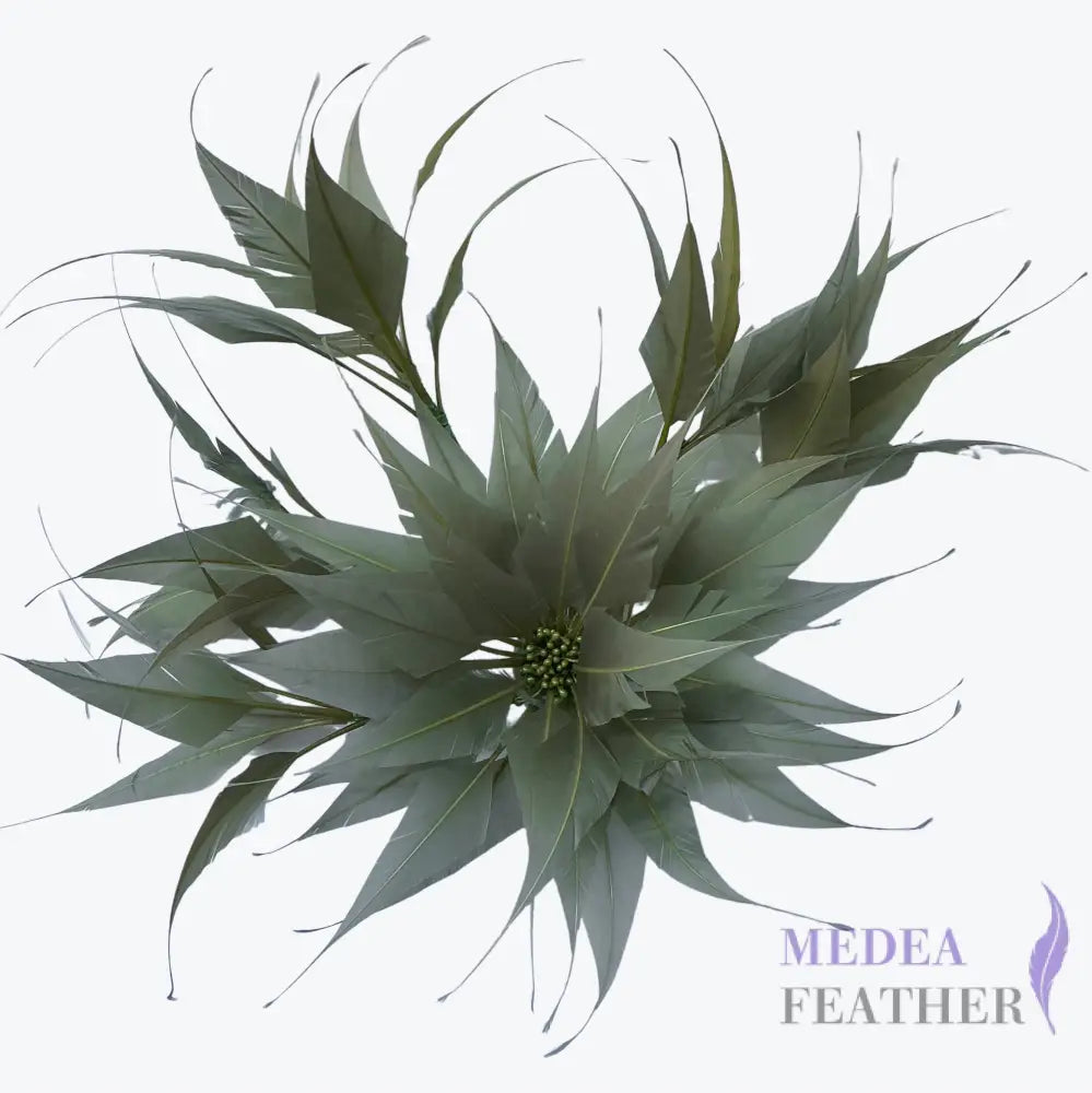 30cm Large Size Arrow Shape Feather Flower Set DS250703 - #17deep lichen green