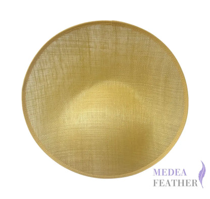 30cm Sloped Sinamay Fascinator Hat Base - #33 butter yellow