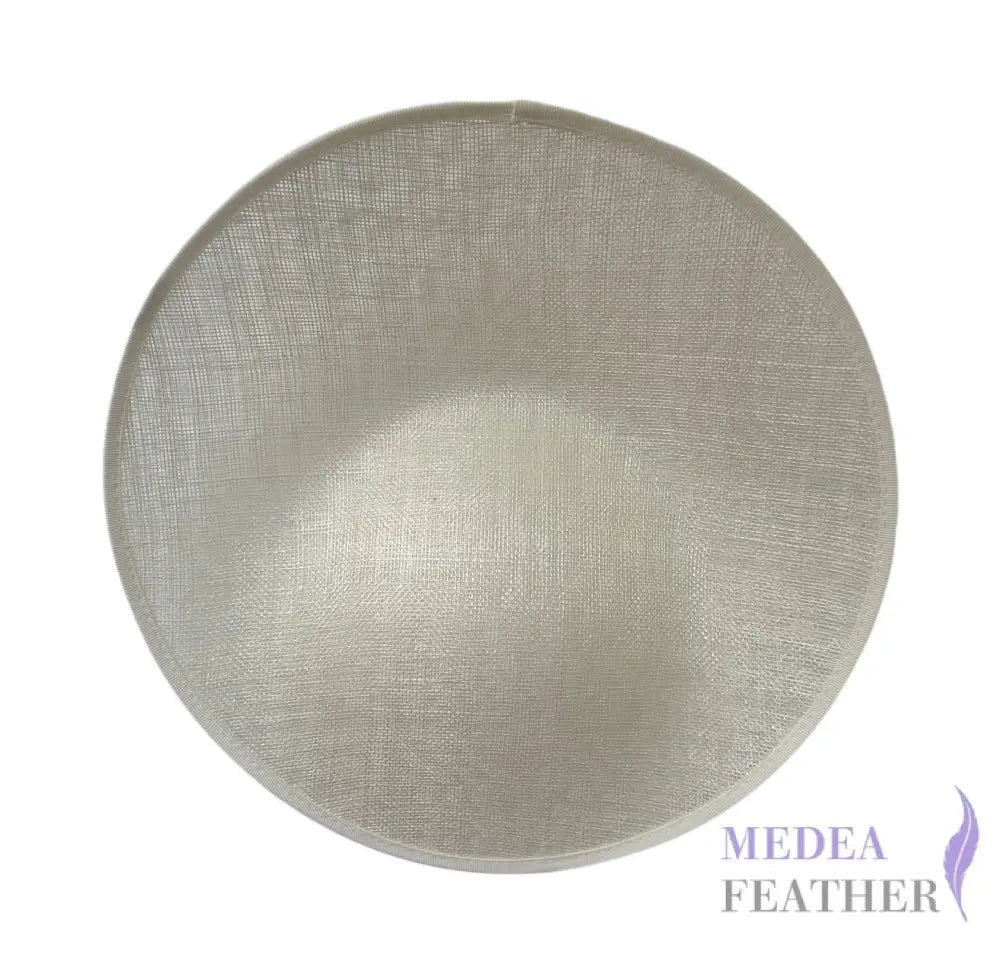 30cm Sloped Sinamay Fascinator Hat Base - Ivory