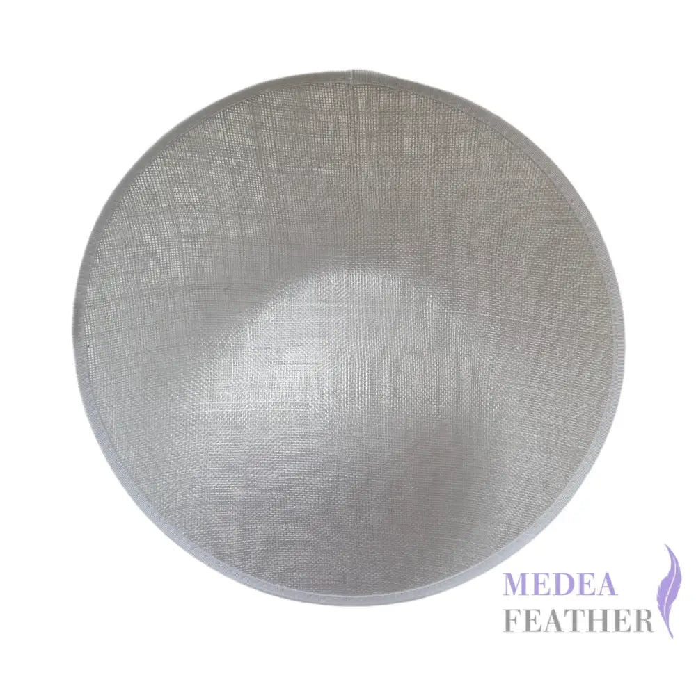 30cm Sloped Sinamay Fascinator Hat Base - White