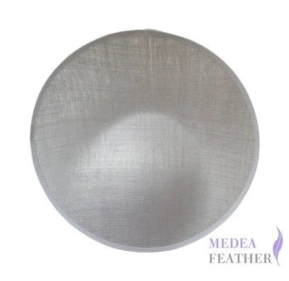 30cm Sloped Sinamay Fascinator Hat Base - White