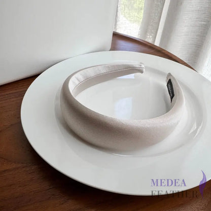 30mm Satin Covered Padded Headband Champagne / 1 piece