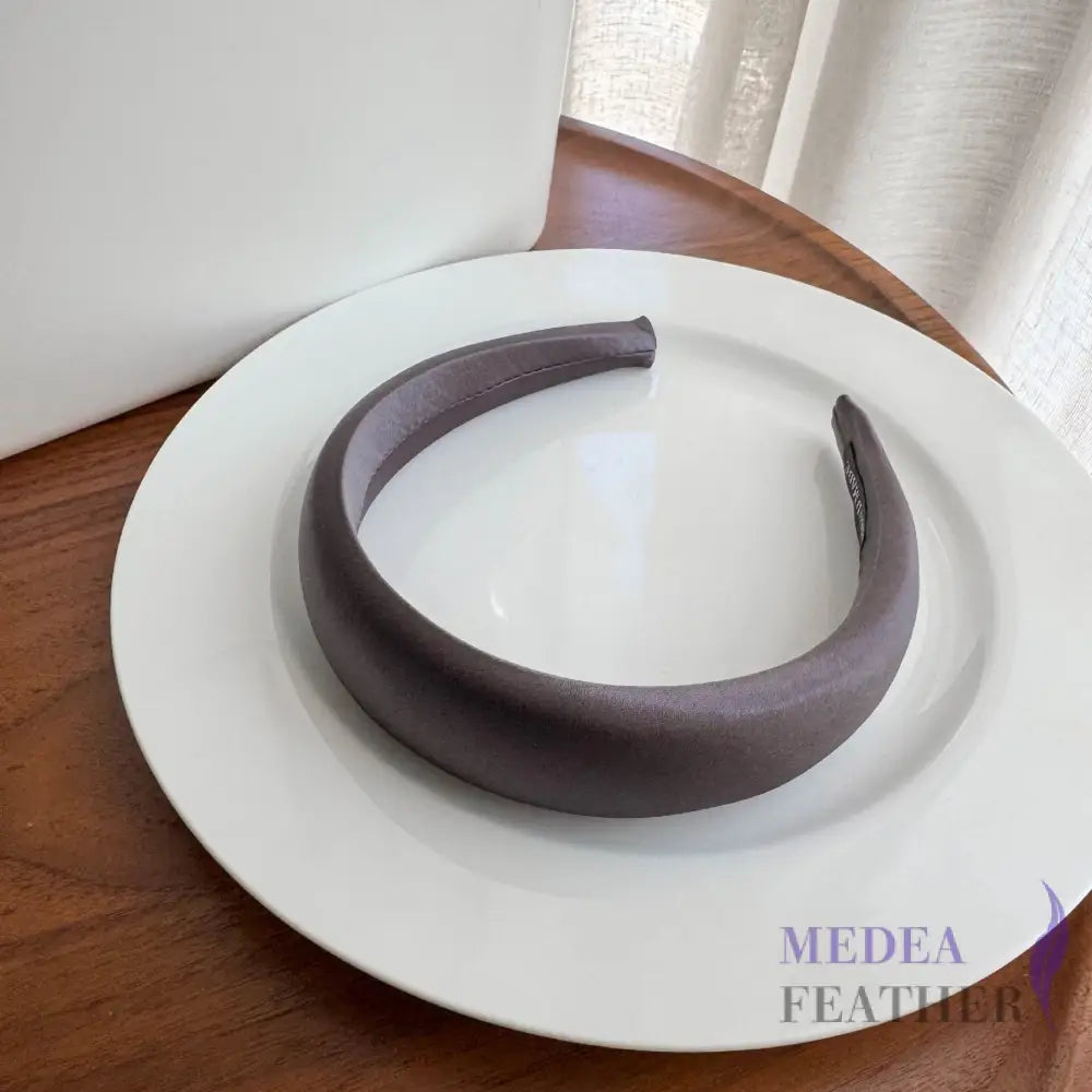 30mm Satin Covered Padded Headband Gray / 1 piece