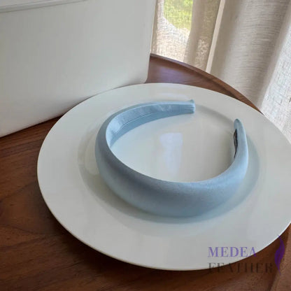 30mm Satin Covered Padded Headband Light Blue / 1 piece