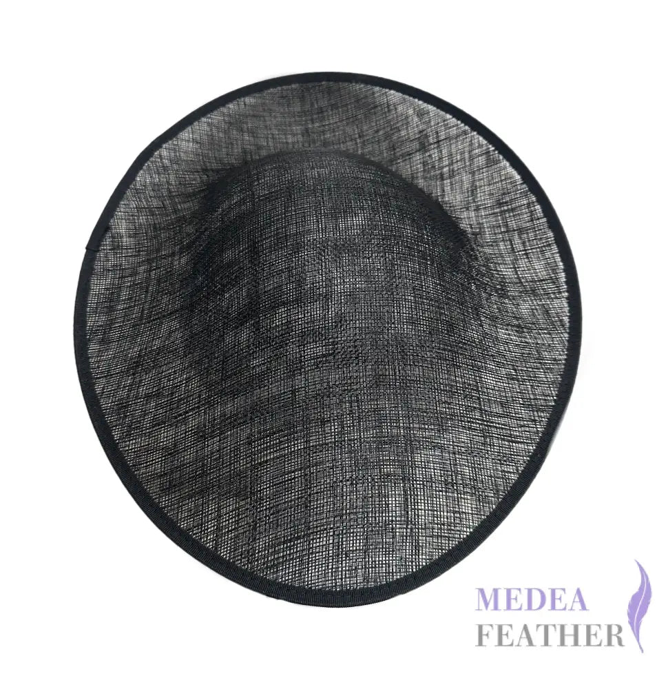 32cm Sinamay Sweep Hat Base Black