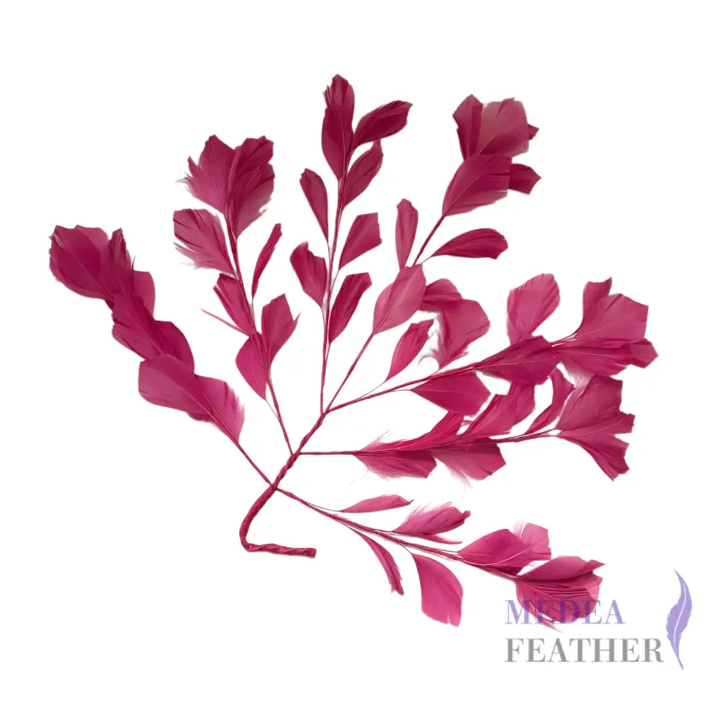 35cm Extra Large Goose Feather Tree Mount Cerise
