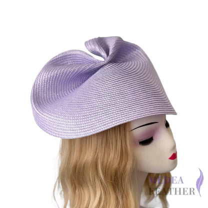 37cm Round Straw Braid Base for Millinery & Hat Making - Lilac