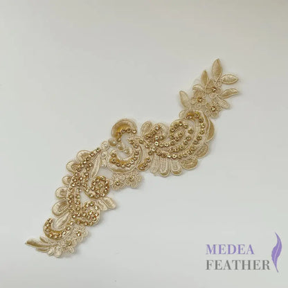 3D Embroidered Flower Fabric Beaded Pearl Lace Applique 3 (Copy) - style 03