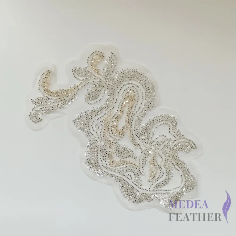 3D Embroidered Flower Fabric Beaded Pearl Lace Applique 4 (Copy) - style 06