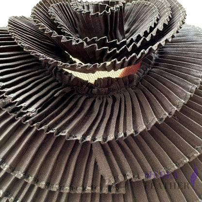 3D Pleated Ruffle Flower Applique | Couture Garment Patch
