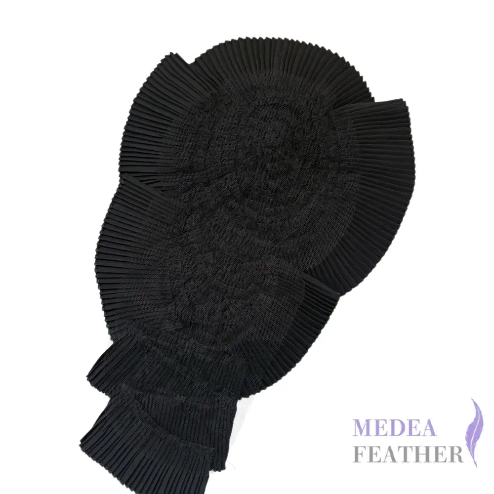 3D Pleated Ruffle Flower Applique | Couture Garment Patch