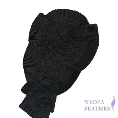 3D Pleated Ruffle Flower Applique | Couture Garment Patch