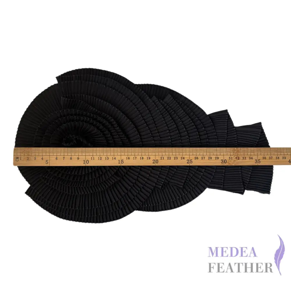 3D Pleated Ruffle Flower Applique | Couture Garment Patch